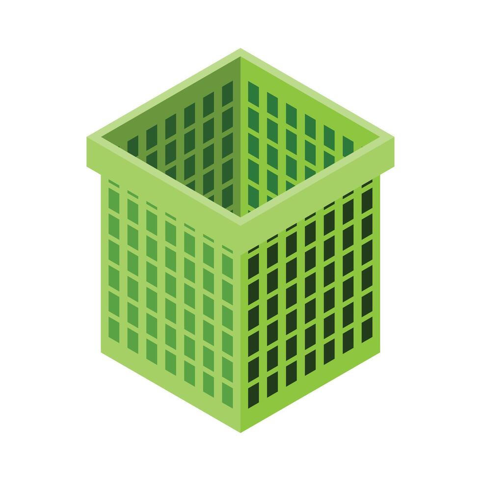 storage boxes isometric on white background vector