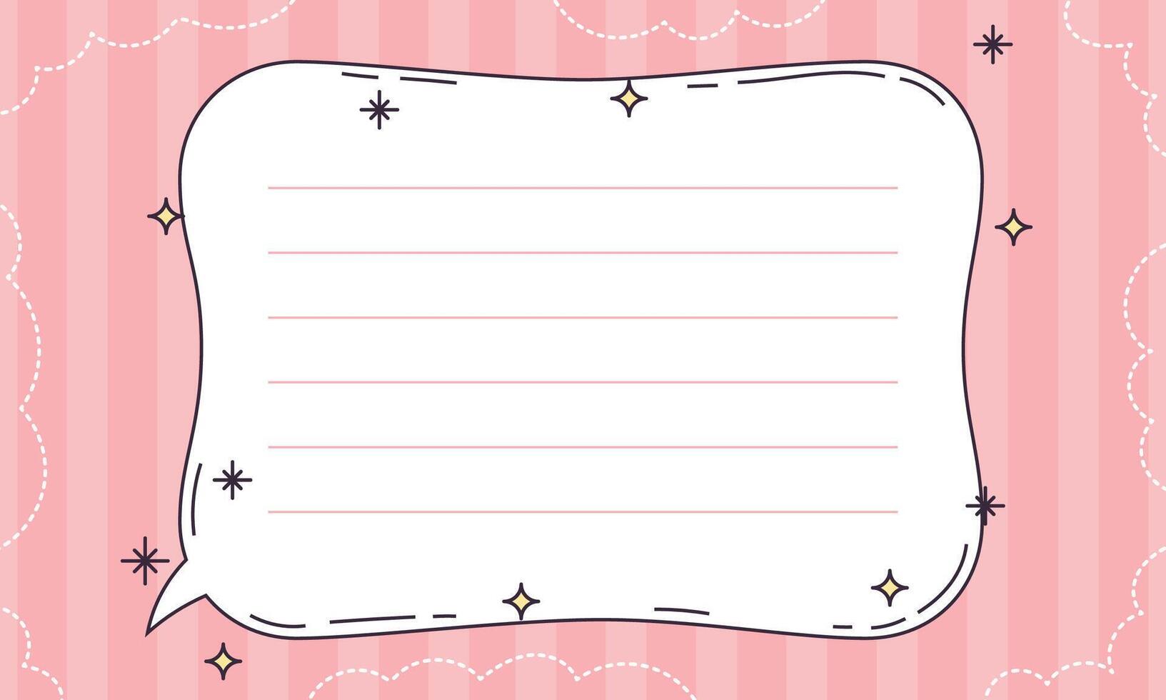 Hand drawn scrapbook notes and cards background vector