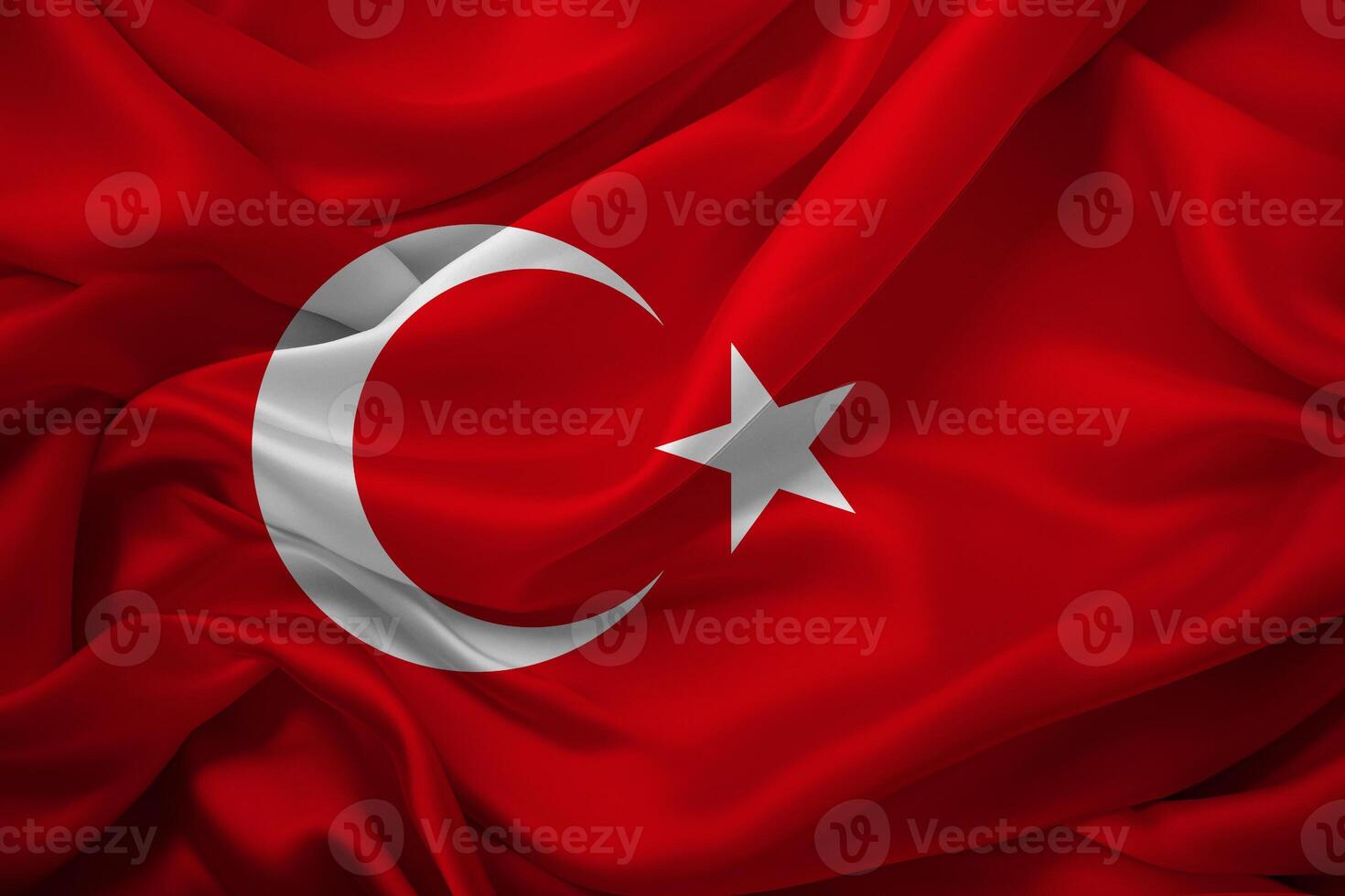 Fluttering Turkey Flag photo