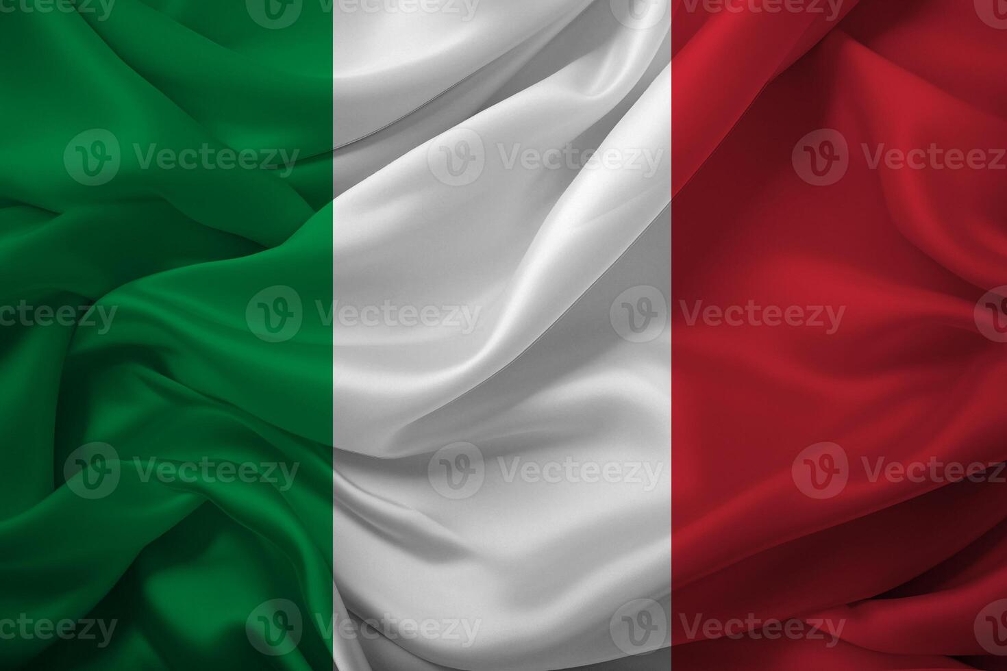 Waving Flag of Italy photo