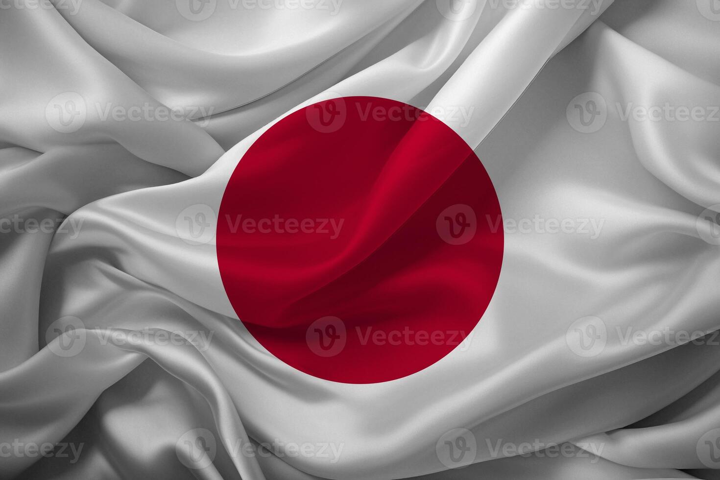 Waving Flag of Japan photo