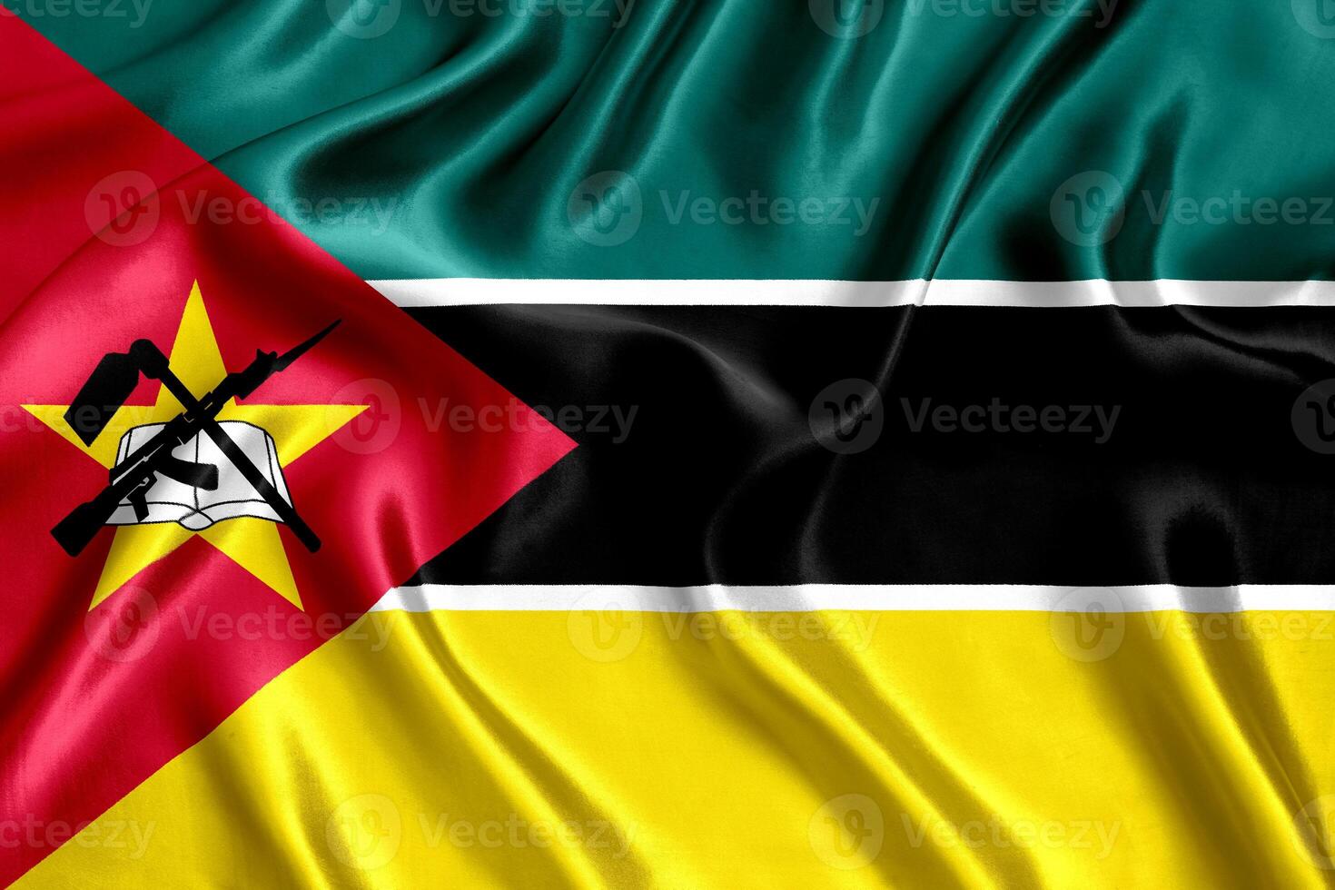 Flag of Mozambique is silk photo