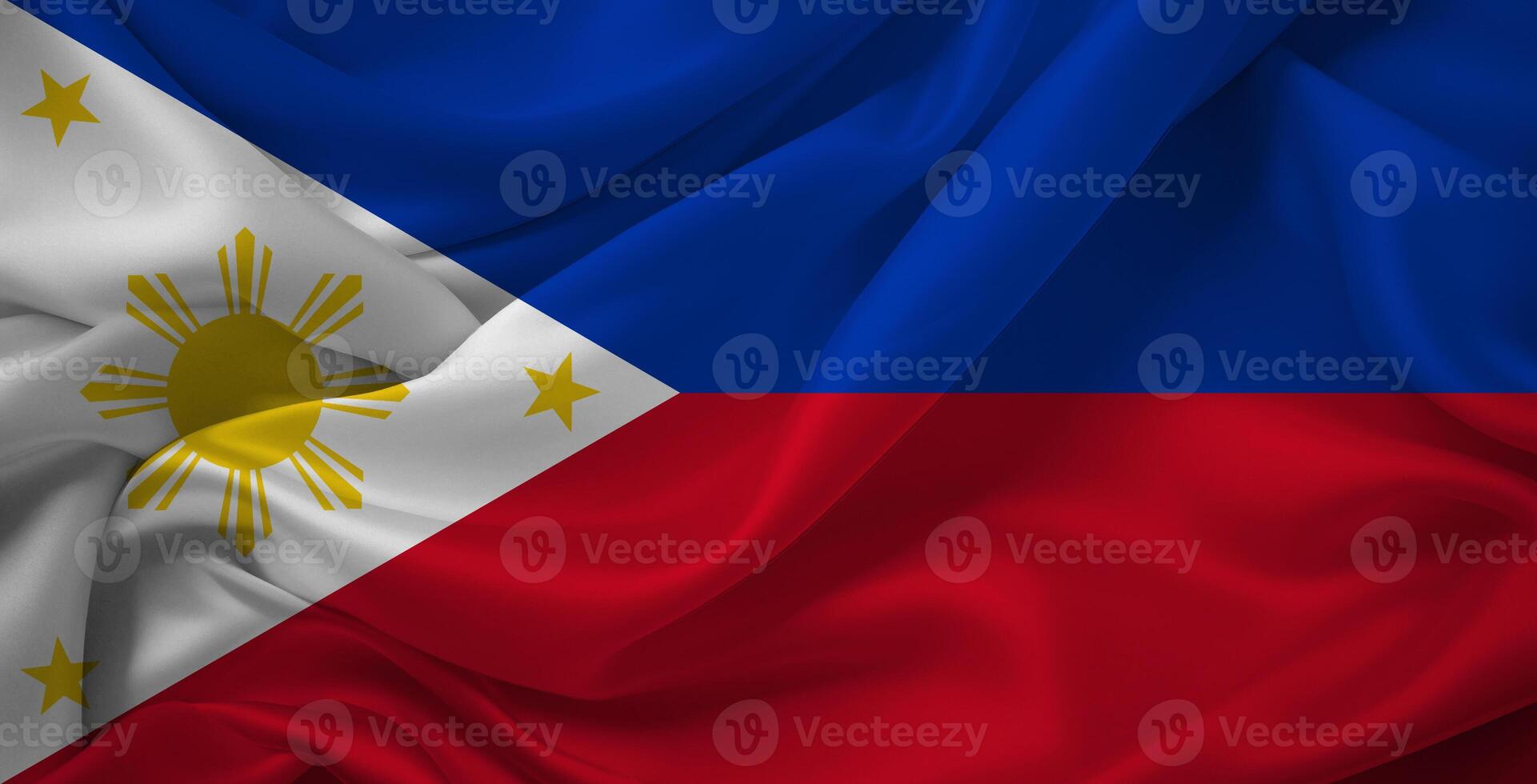 Philippines National Flag Flowing Texture photo