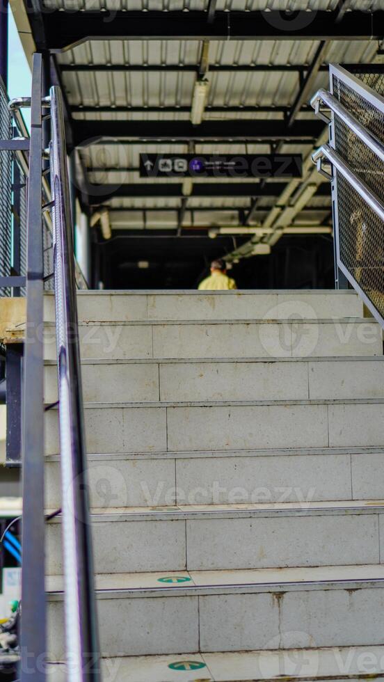 stairs to get to the train station in central Jakarta. photo