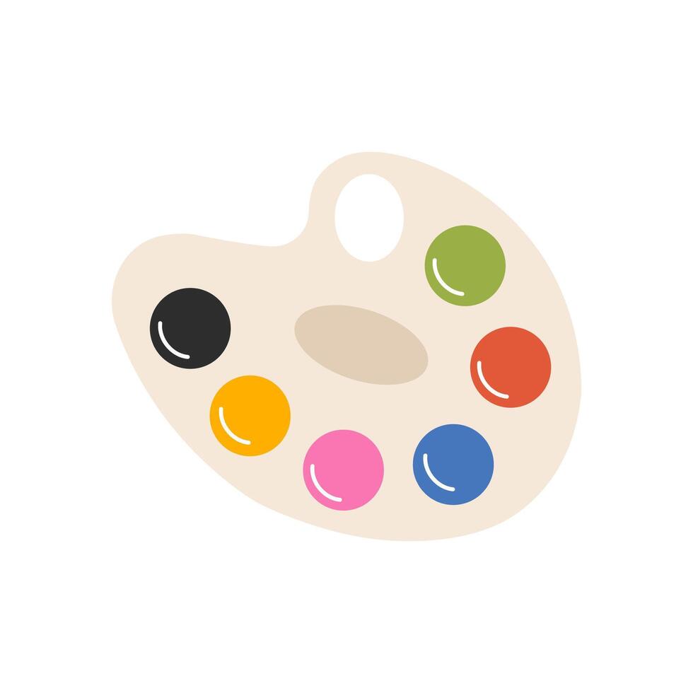 Watercolor painting palette icon isolated. vector