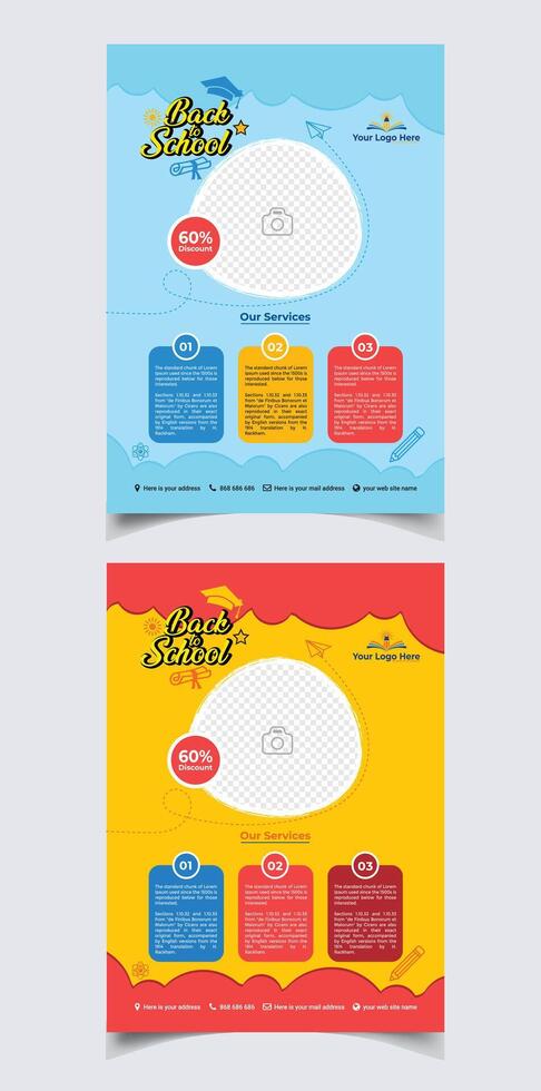 Junior School Flyer vector