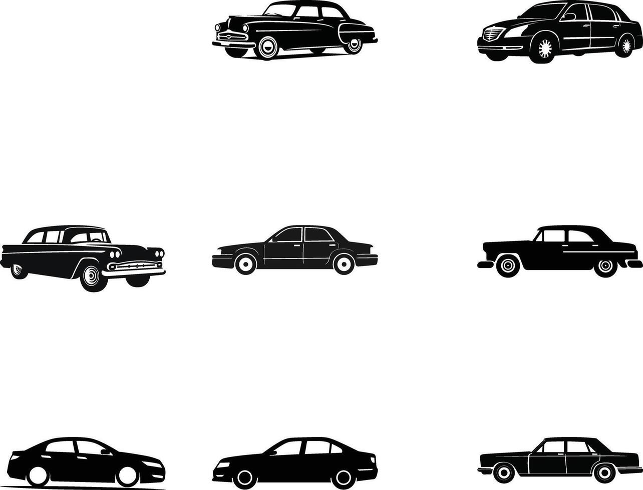 Set collection of different cars vector