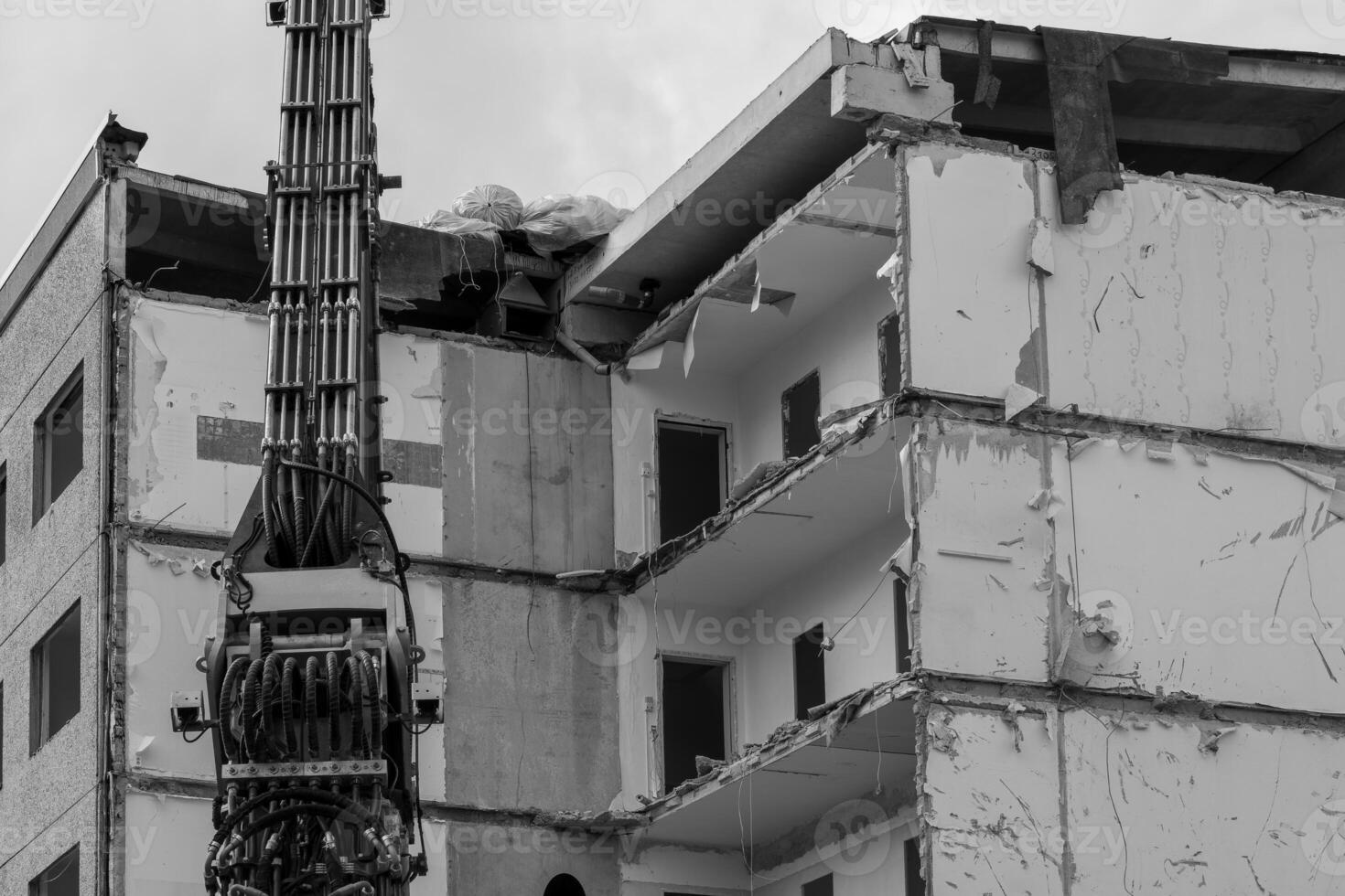 demolition of an gdr block of flats photo