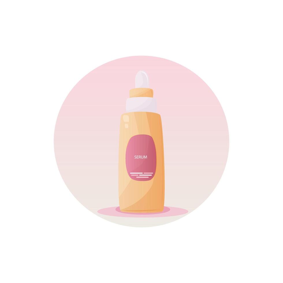 Serum on white background. Skin care concept. vector