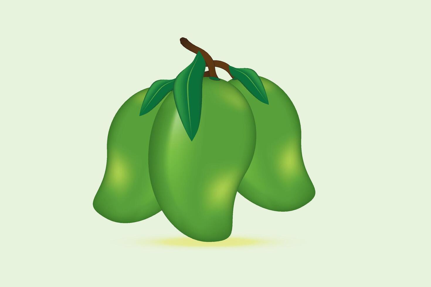 Mango green Mango illustration vector