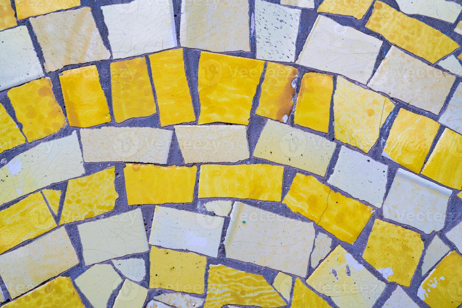 Close-up view of beautiful colorful decorative mosaic tiles. Abstract background. photo