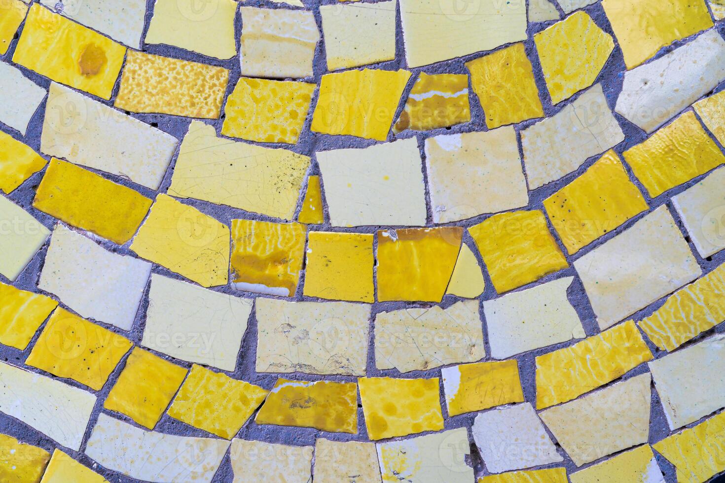 Close-up view of beautiful colorful decorative mosaic tiles. Abstract background. photo