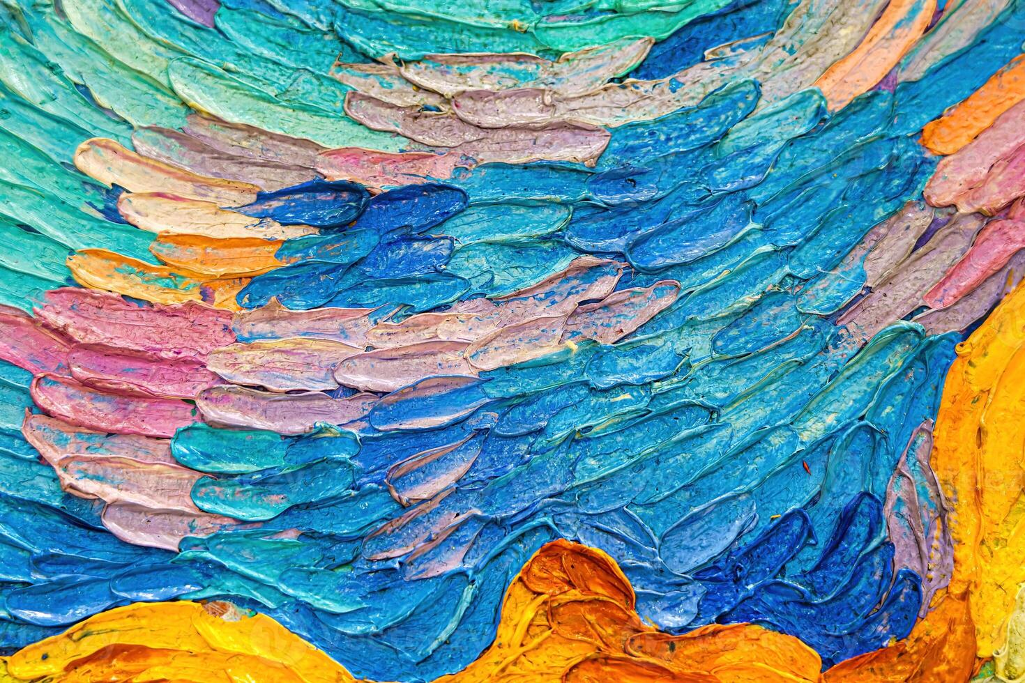 Colorful abstract oil painting art background. Texture of canvas and oil. photo