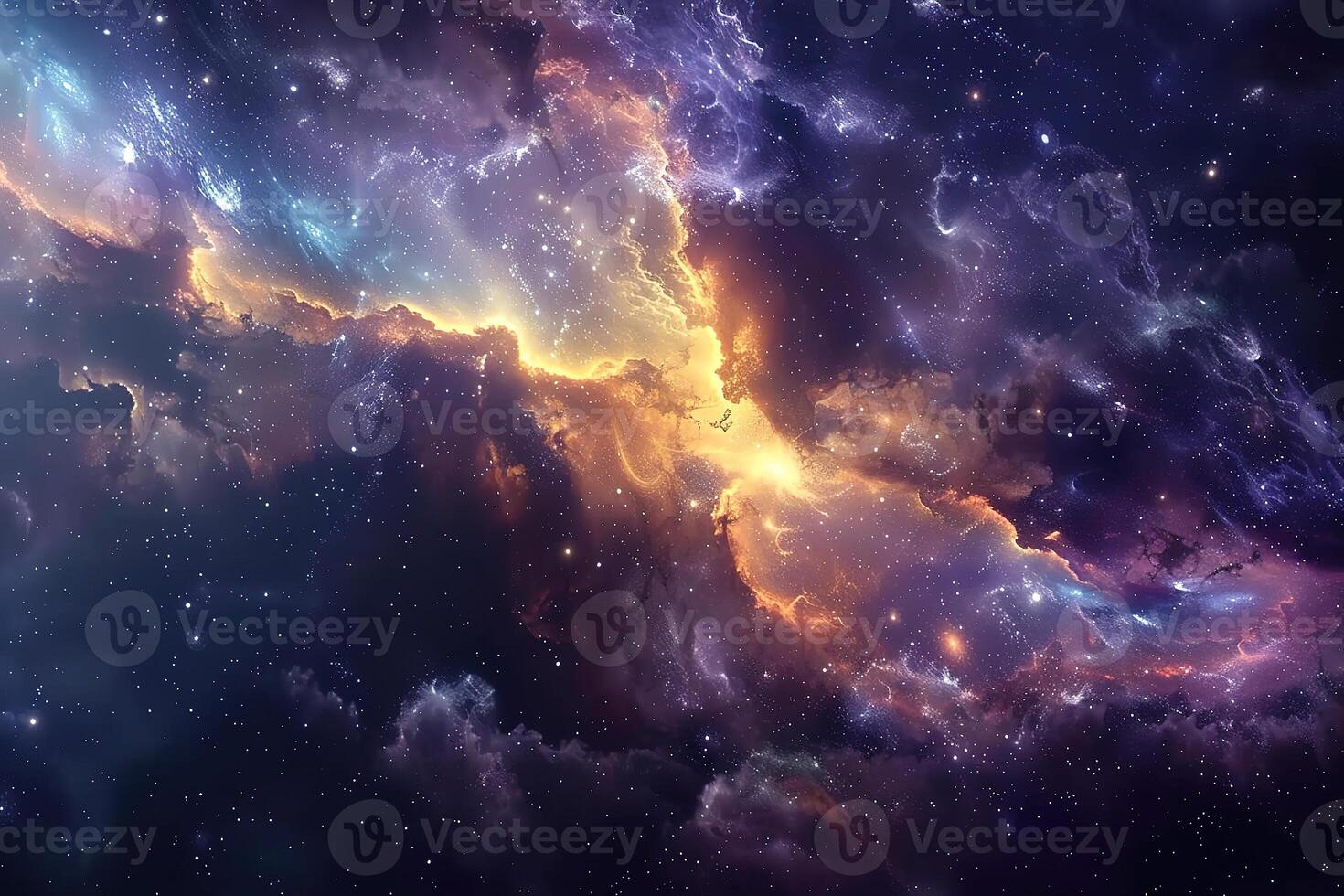 Amazing hyper realistic photograph of deep space from webb telescope. Abstract galaxy nebulae. photo