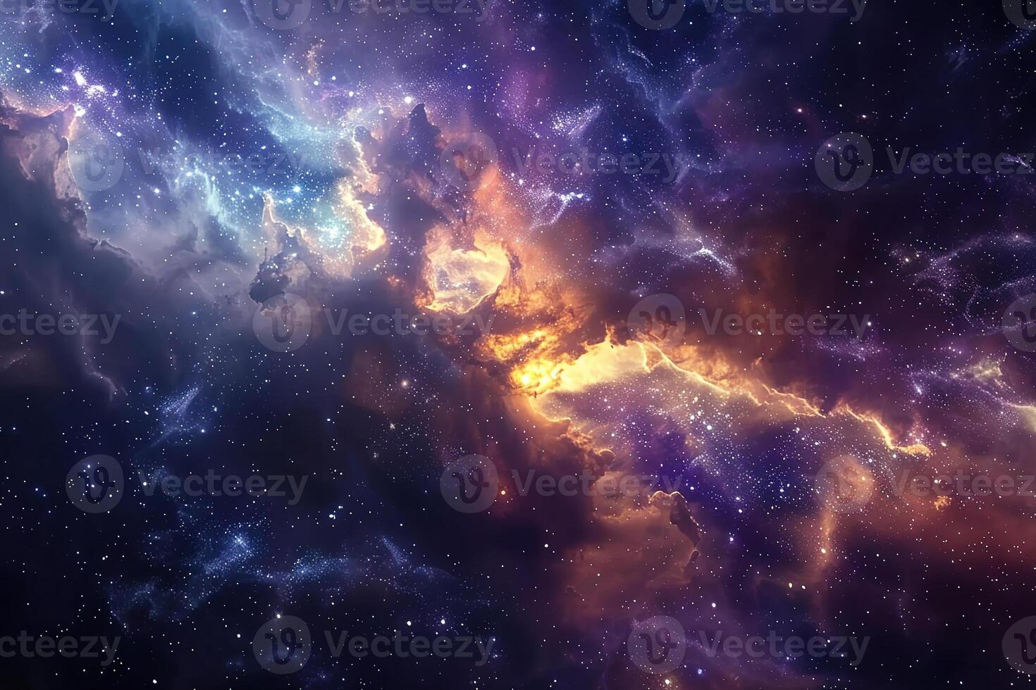 Amazing hyper realistic photograph of deep space from webb telescope. Abstract galaxy nebulae. photo