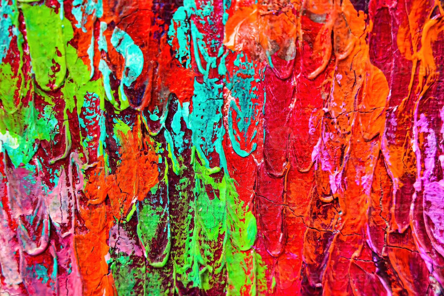 Colorful abstract oil painting art background. Texture of canvas and oil. photo