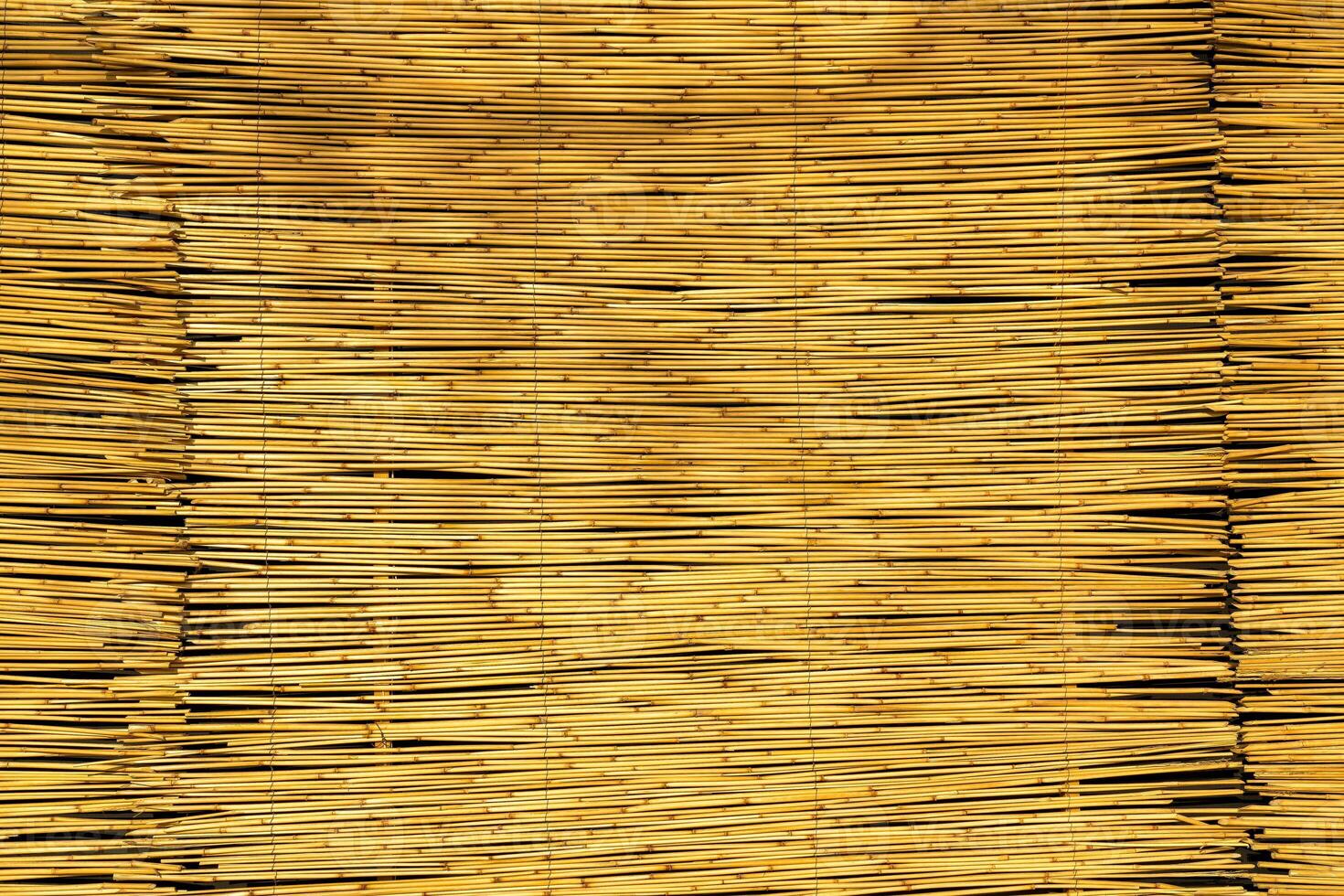 Texture of oriental bamboo curtains. Abstract background. photo