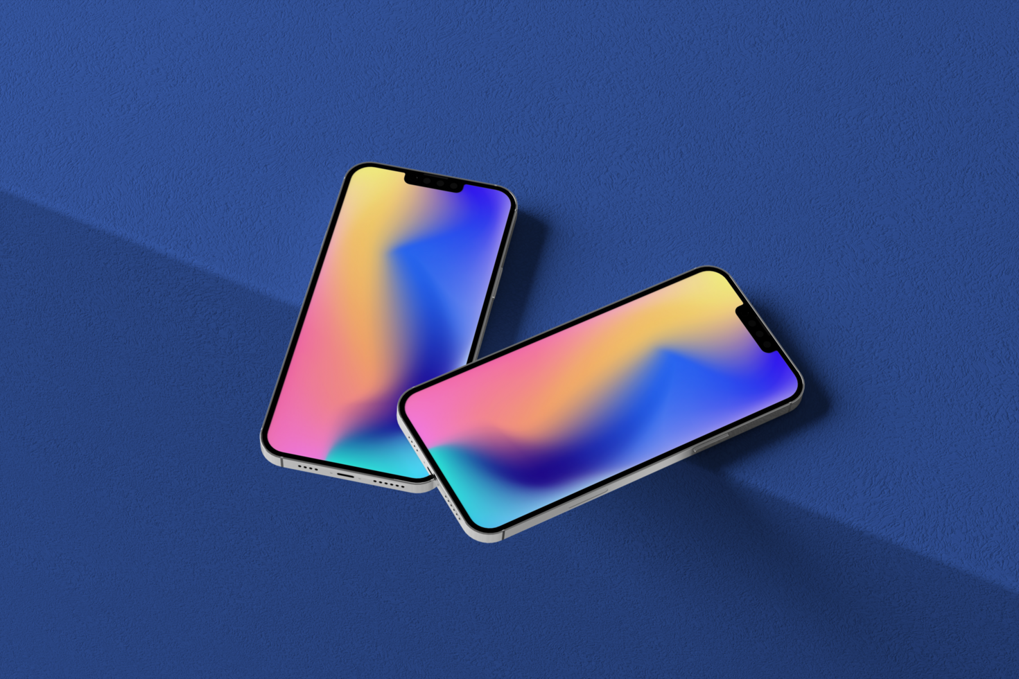 Minimalist phone mockup with realistic scene psd