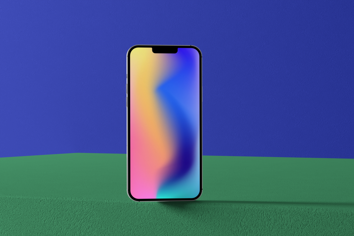 Fully editable minimalist phone mockup with realistic scene psd