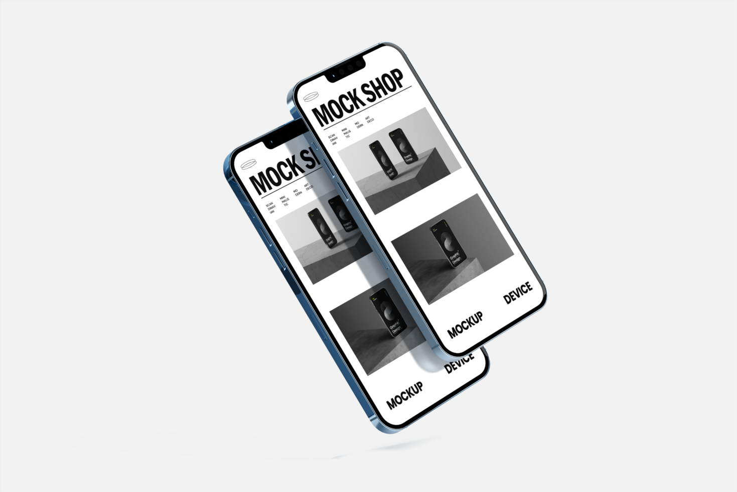 3d smartphone mockup with shadow and minimal background psd