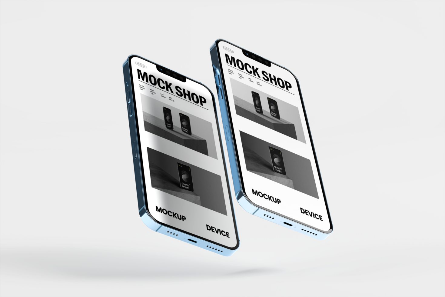 3d smartphone mockup with shadow and minimal background psd