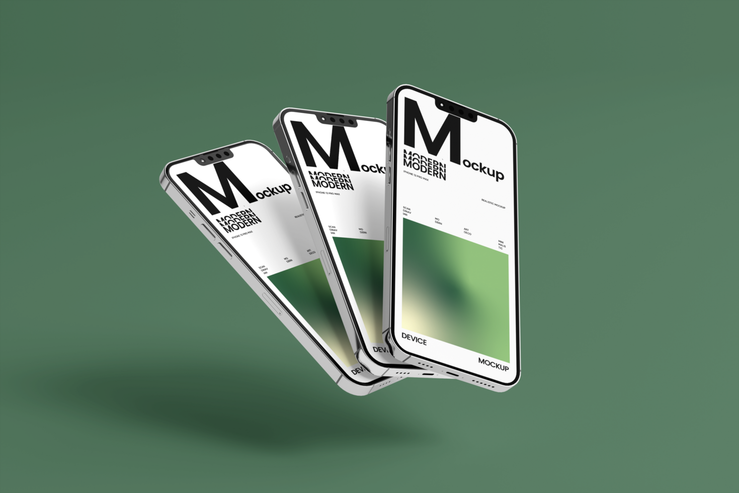 Mobile mockup with minimalist modern scene psd