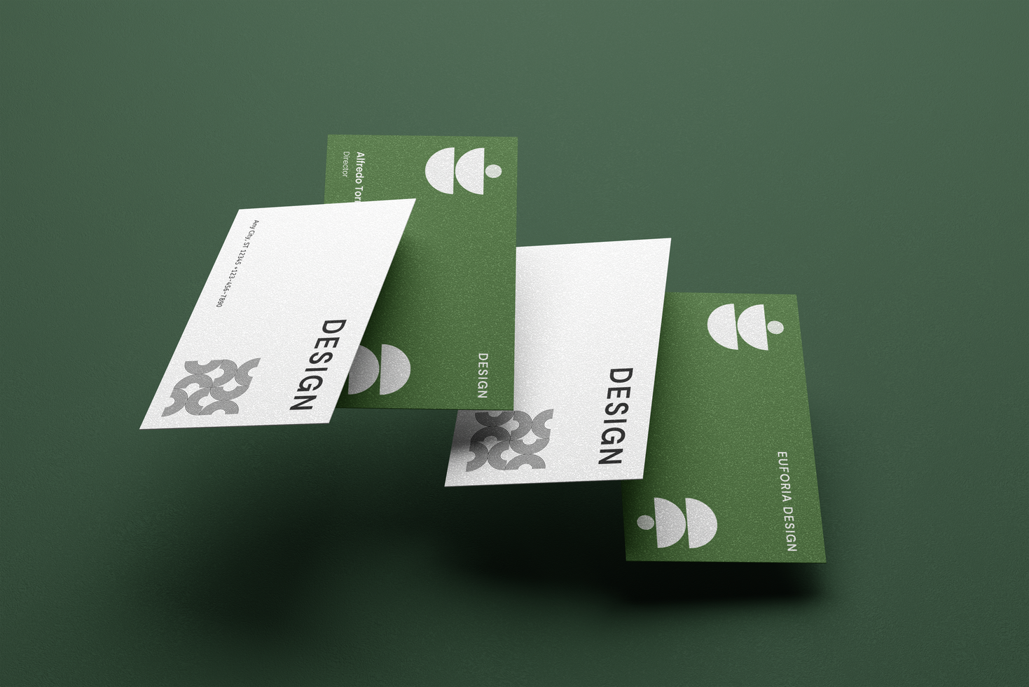 Minimalist business card mockup and fully editable object psd