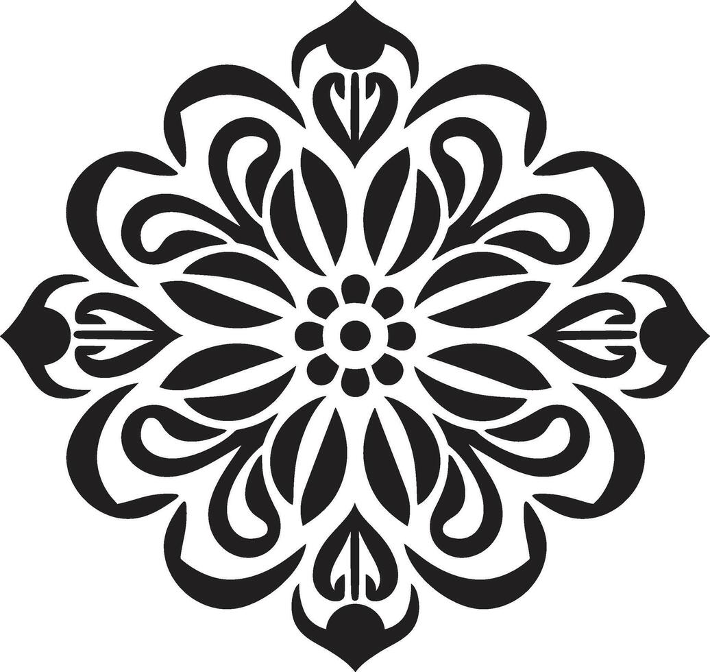 Timeless Adornment Element Subtle Elegance Black Decorative vector