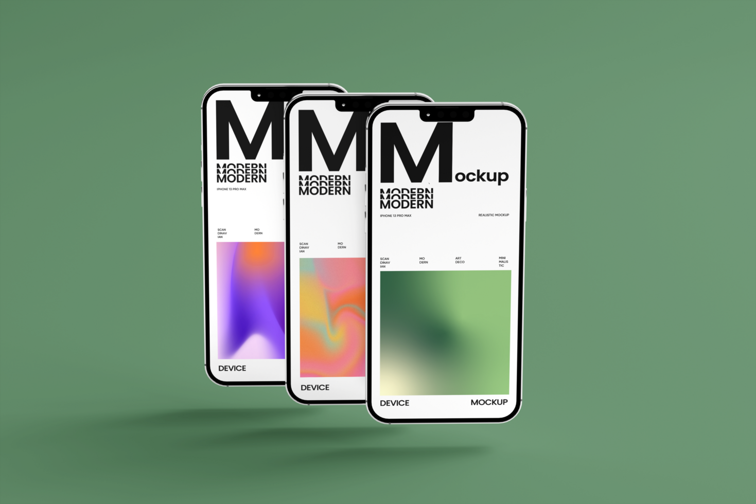 Mobile mockup with minimalist modern scene psd