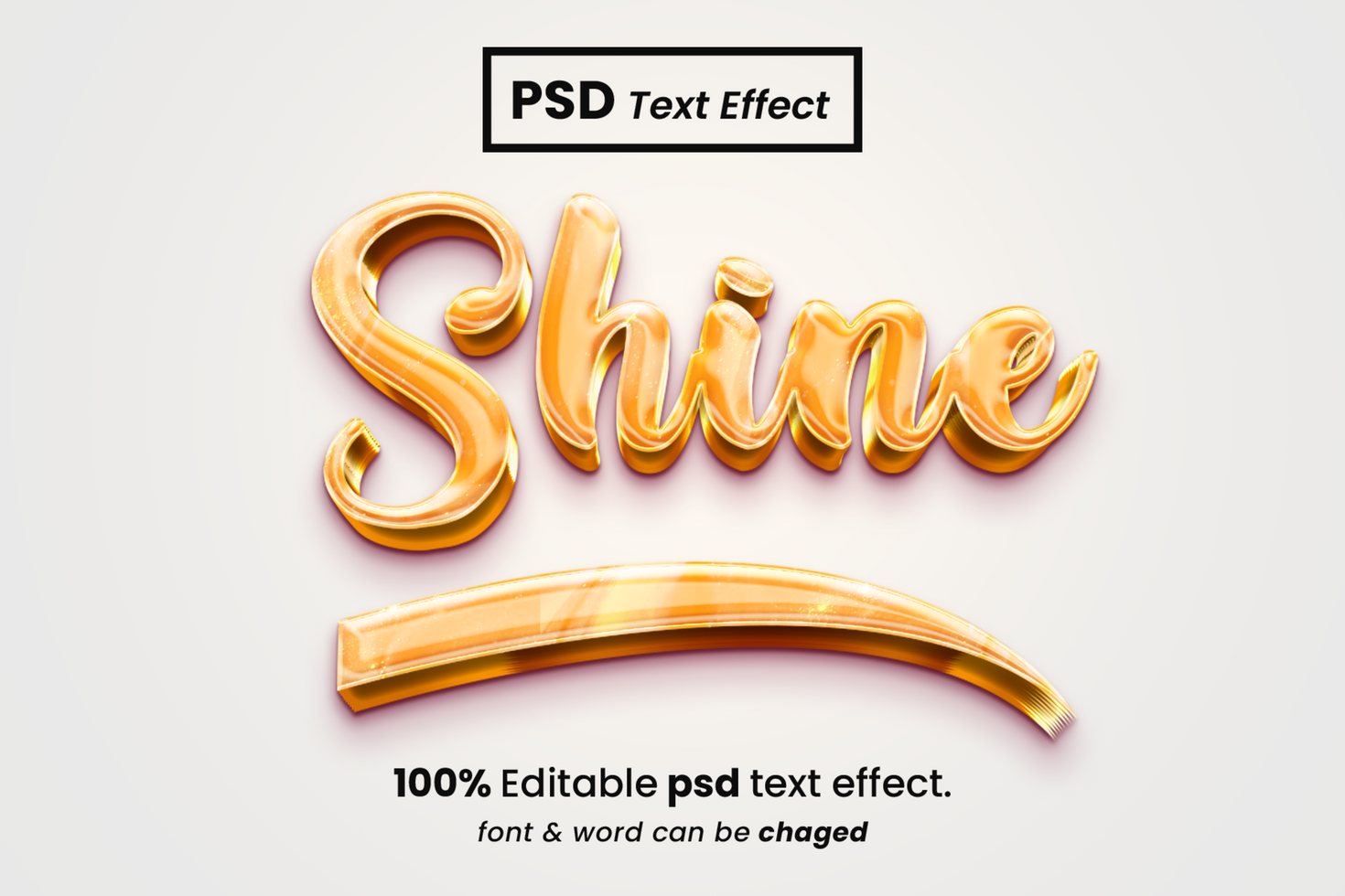 Glossy 3D Editable Text Effect psd