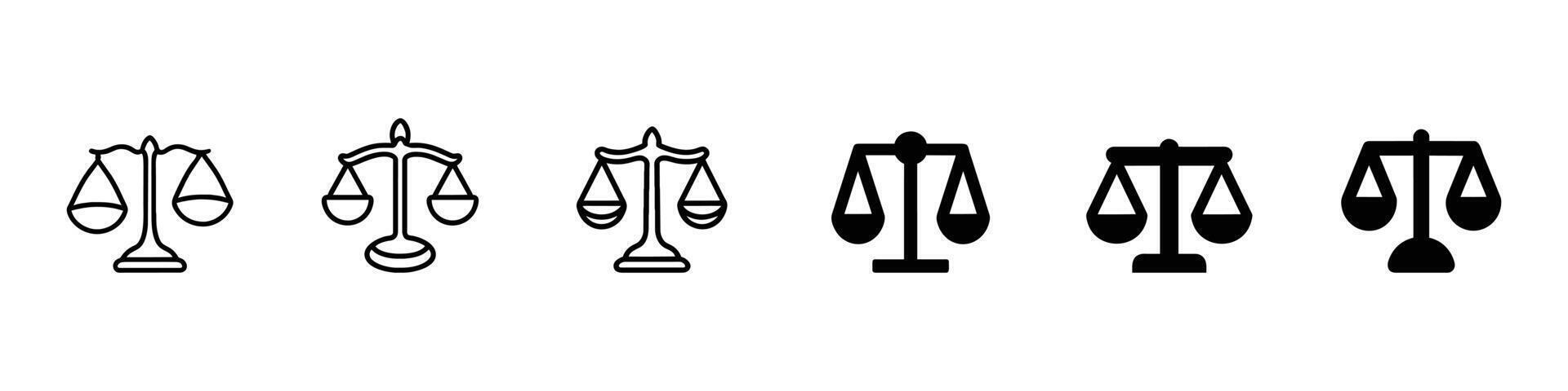 Law scale icon vector