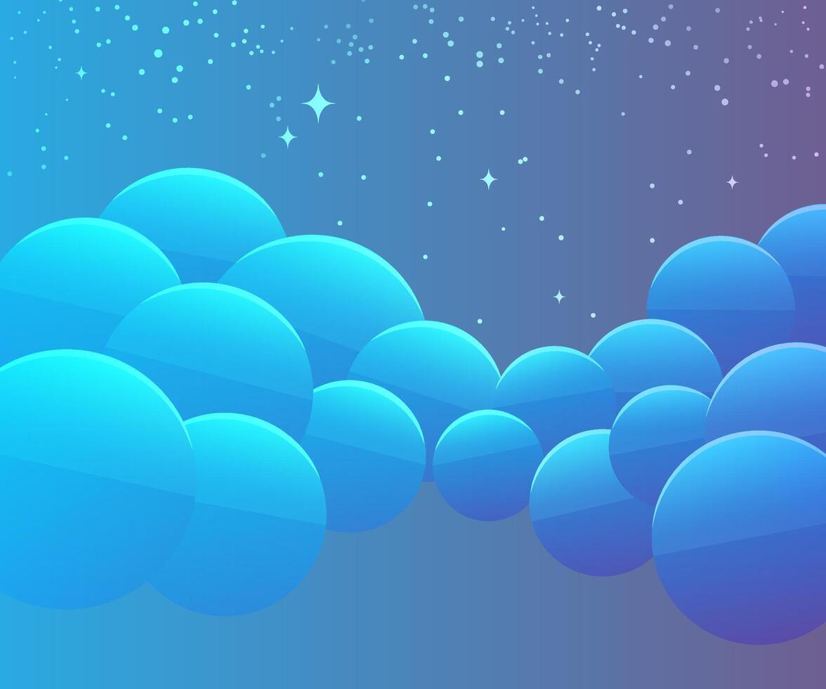 dreamy bubble fantasy clouds vector