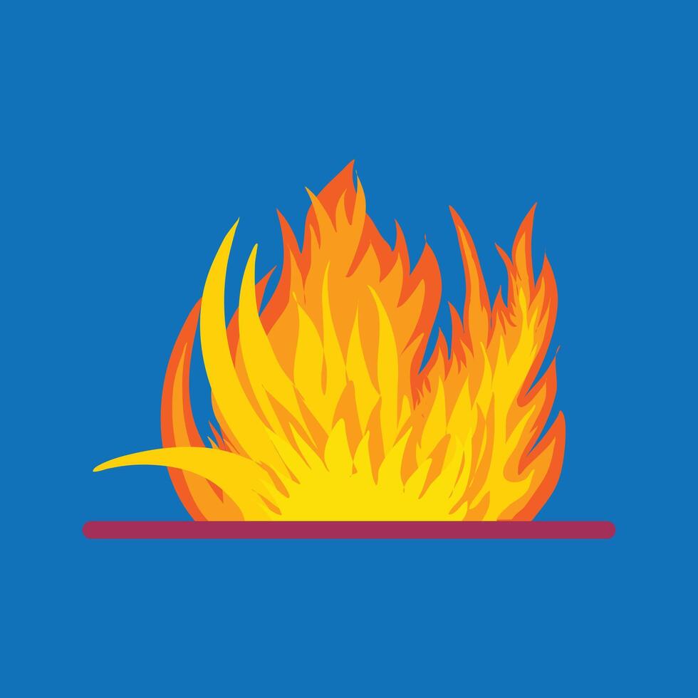 Flame icon. Flat illustration of flame icon for web design, Fire logo concept. Fire element icon for your design needs vector