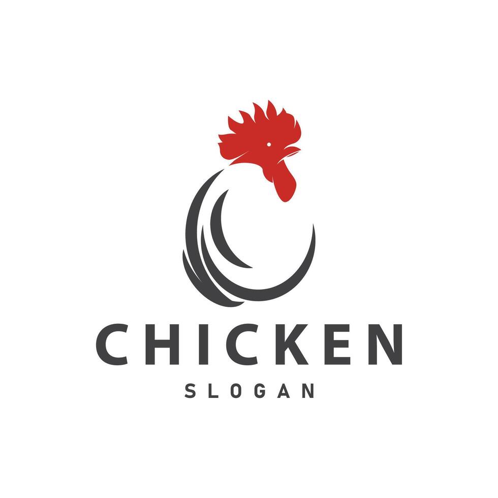 pollo logo, para asado pollo restaurante, granja , sencillo minimalista diseño para restaurante comida negocio vector