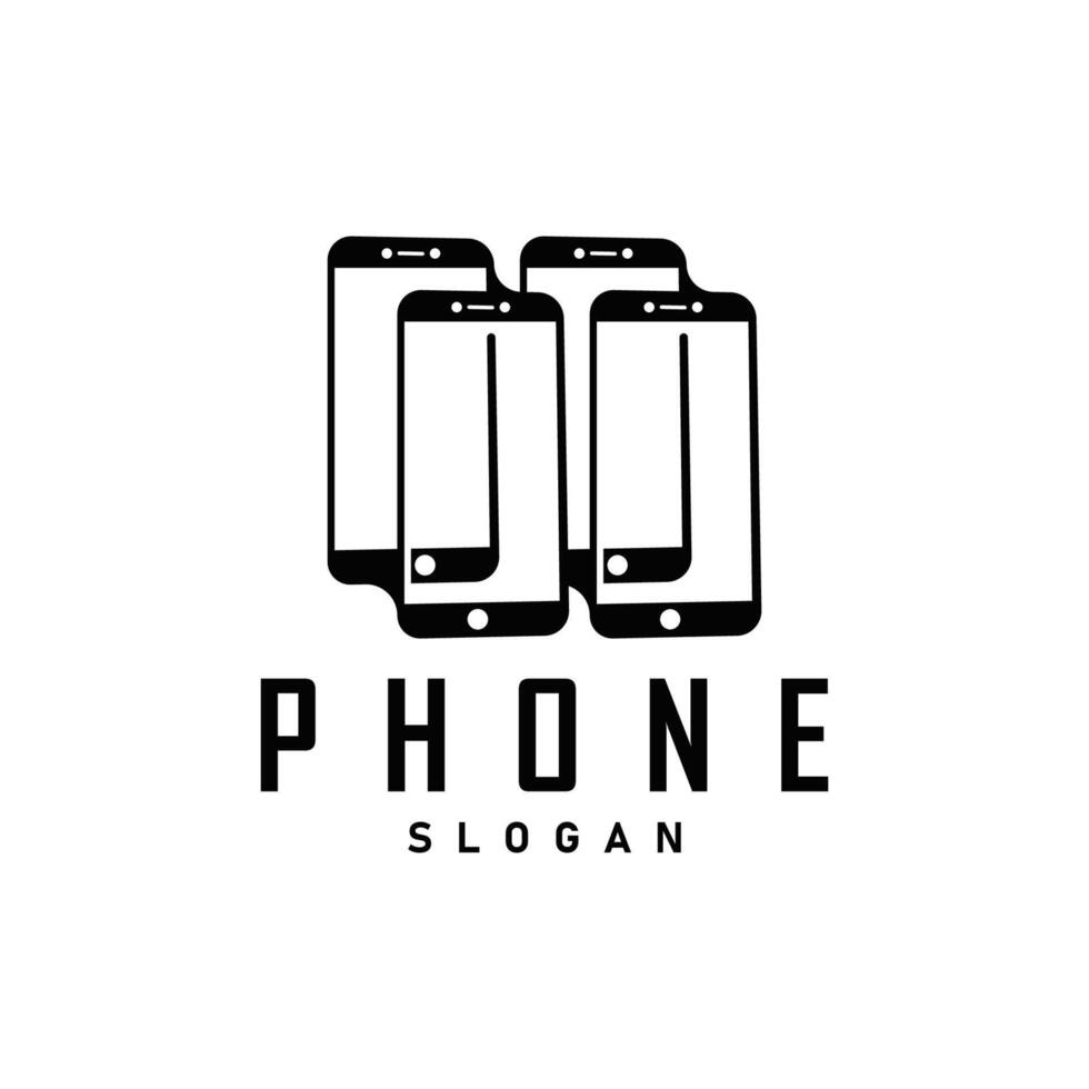 Smart phone logo design modern telephone communication technology tool for business brand symbol vector