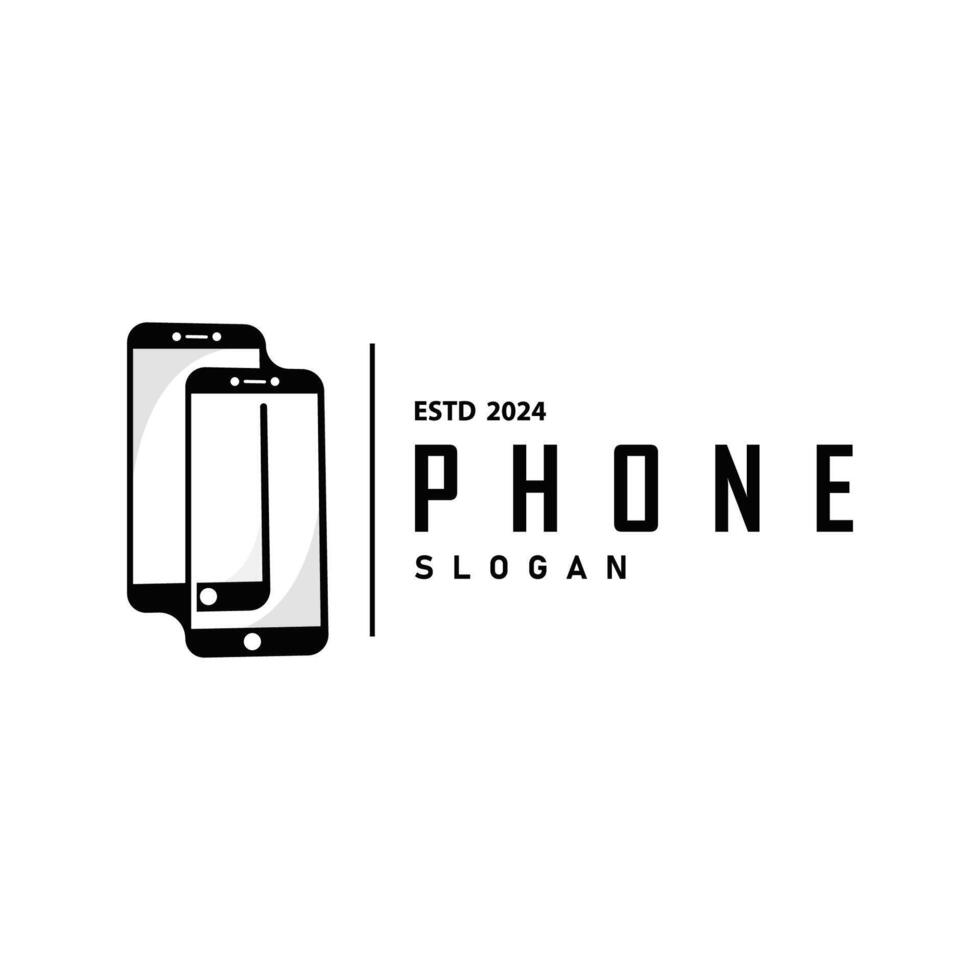 Smart phone logo design modern telephone communication technology tool for business brand symbol vector