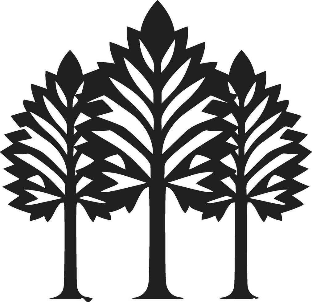 Blossom Emblem Tree Logo Natures Badge Iconic Logo Design vector