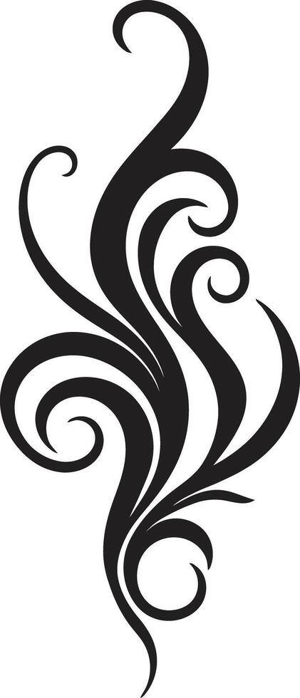 Enchanted Blooms Emblem Design Artistic Flourish Decorative Floral Emblem vector