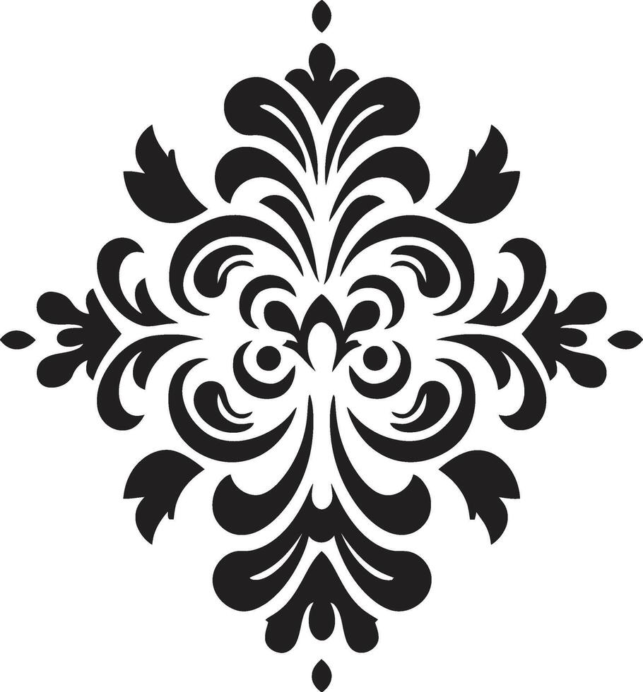 intrincado estilo negro ornamento minimalista elegancia elemento vector