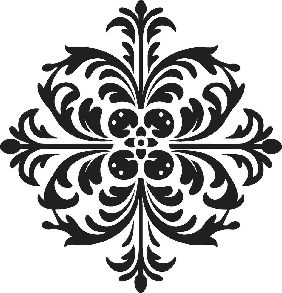 elegante elegancia ornamento negro intrincado acentos negro vector