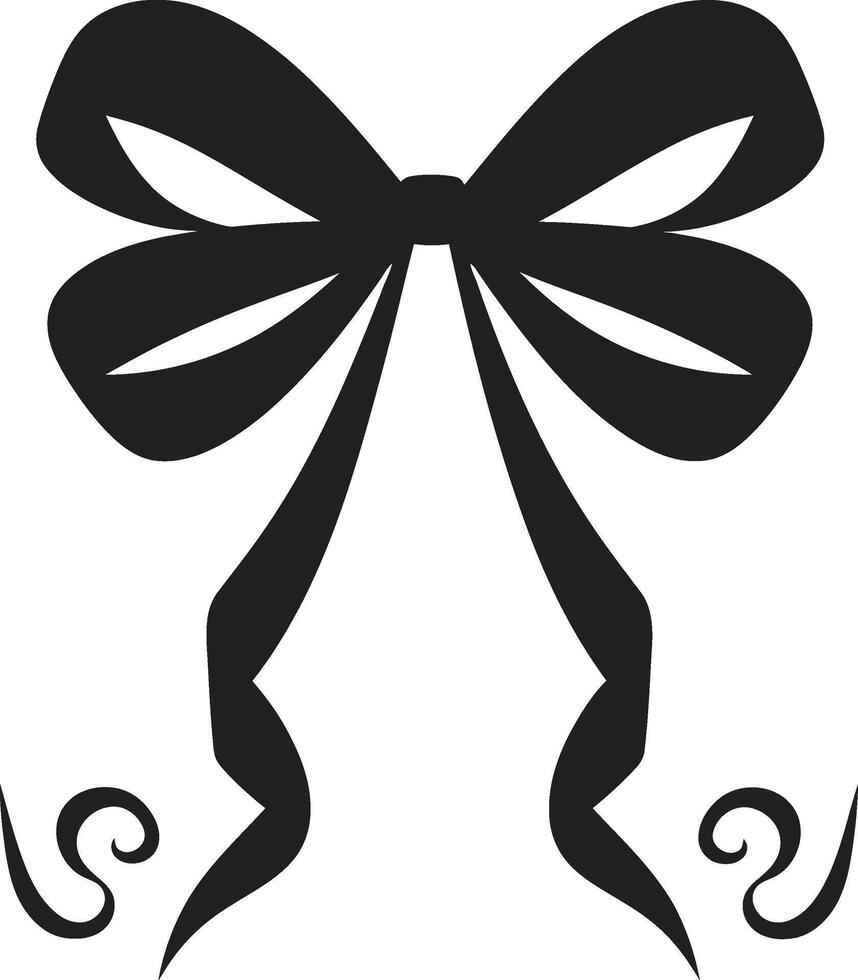 Symphony of Silk Bowed Surprise Bow Bliss Ribboned Elegance vector