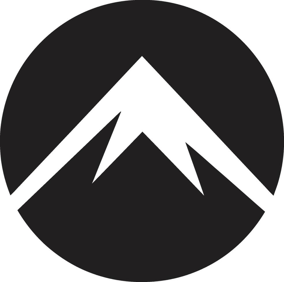 Elevated Grandeur Mountain Icon Crested Zenith Mountain Symbol vector