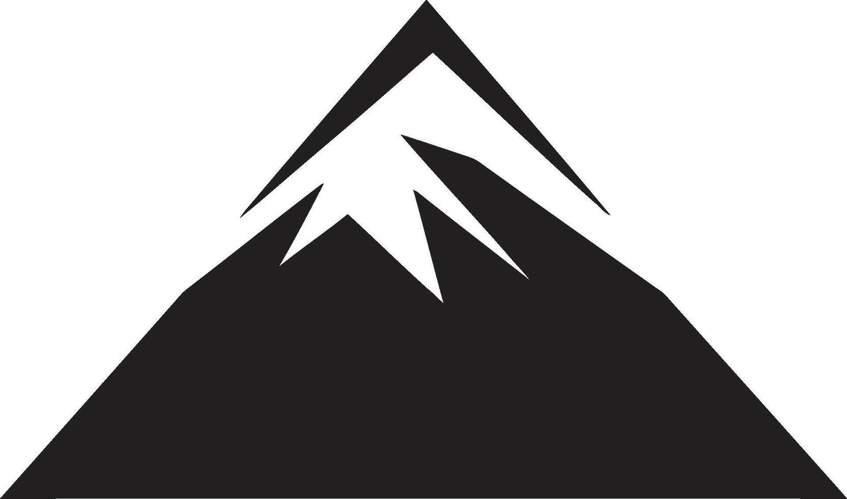 temor inspirador altitud icónico montaña símbolo naturalezas pináculo montaña emblema diseño vector
