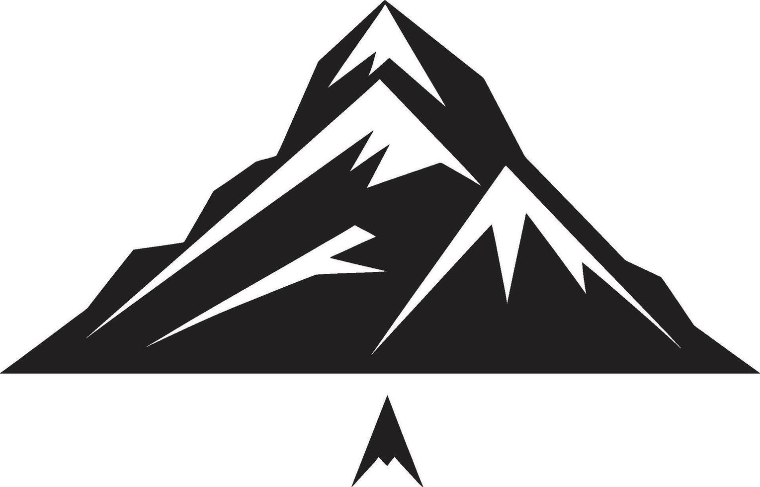 pico panorama icónico montaña símbolo alpino majestad montaña ilustración vector