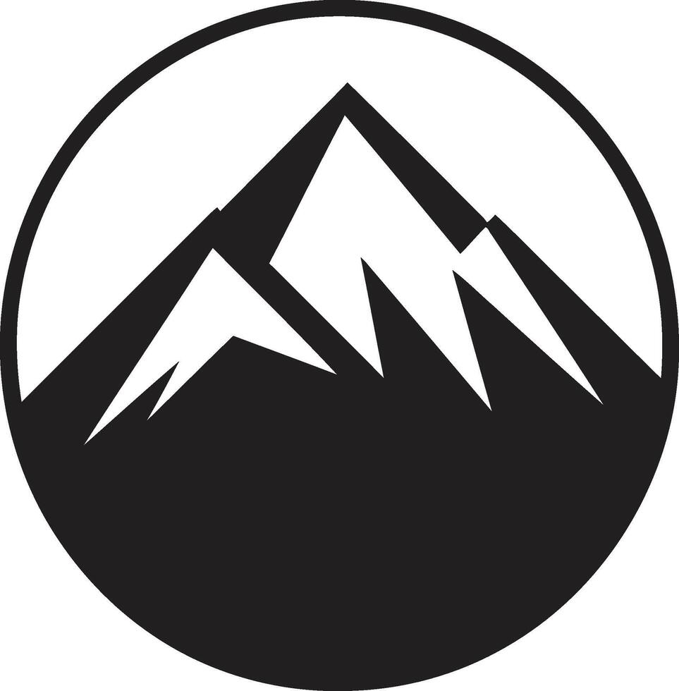 Highland Elegance Mountain Illustration Majestic Uplift Iconic Mountain Symbol vector