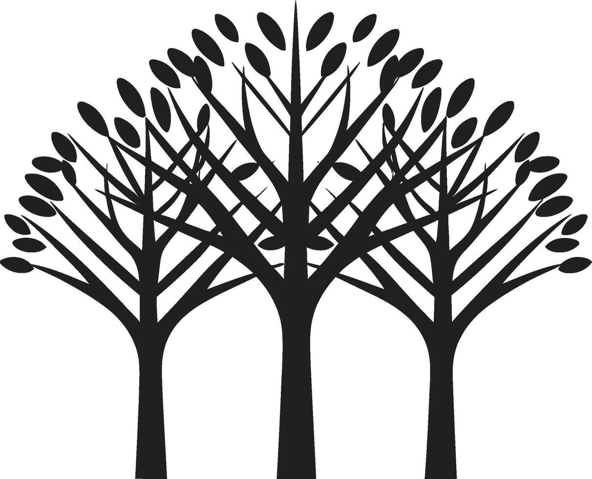 Verdant Legacy Iconic Tree Logo Icon Grove Guardian Tree Icon Mark vector