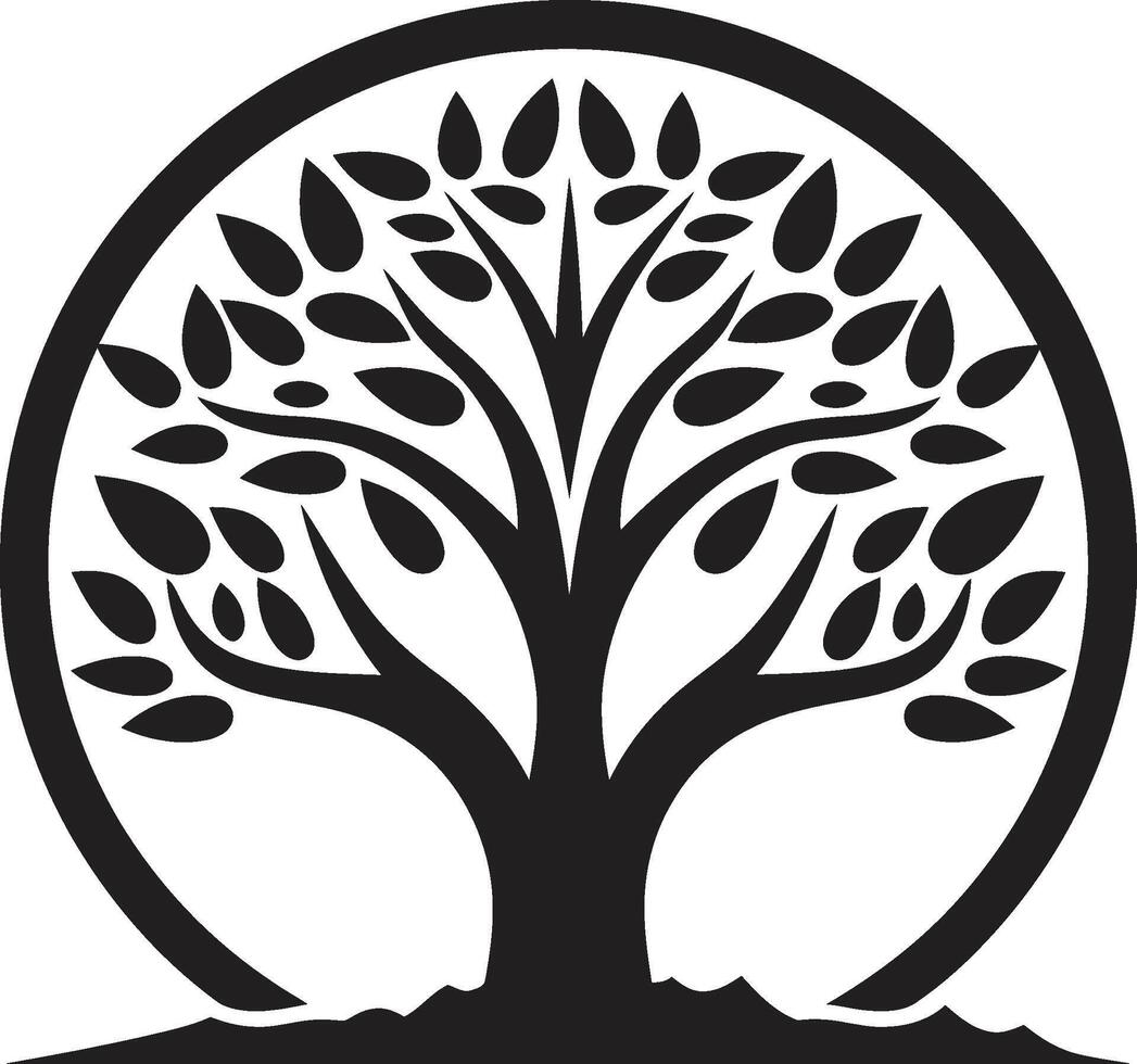 naturalezas marca árbol logo icónico arbóreo diseño logo vector