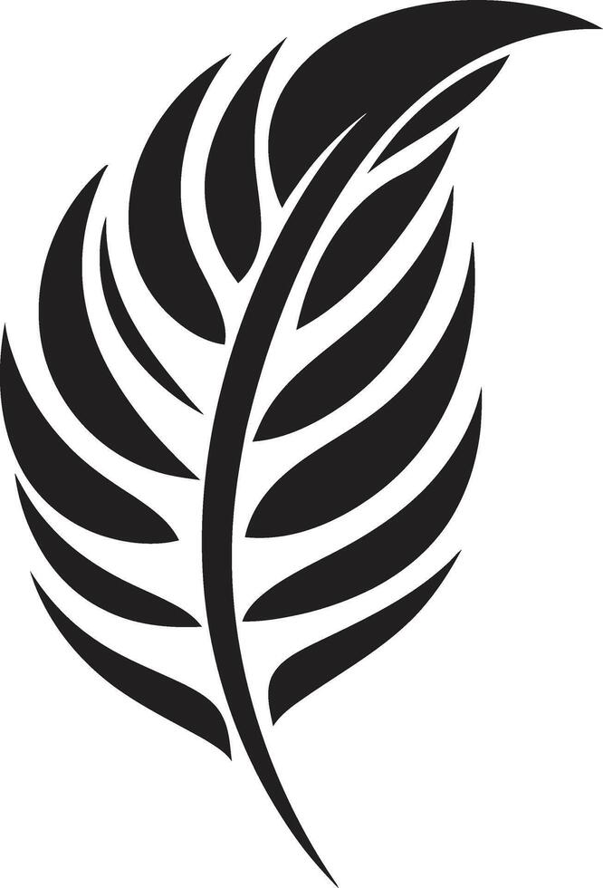 Palm Canopy Symbol Leaf Icon Exotic Essence Iconic Palm Leaves Mark vector