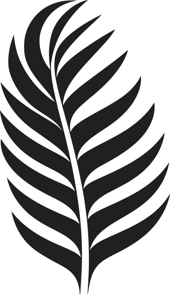 Exquisite Tropics Leaf Icon Logo Palmyra Vision Iconic Palm Leaves Logo vector