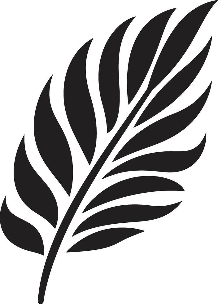 TropicGlow Radiant Palm Leaf Design LeafyLuxe Elegant Iconography vector